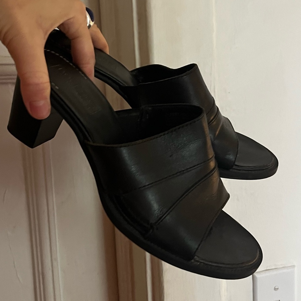 Vintage leather mules
